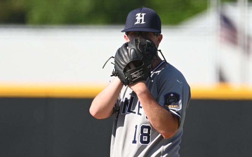 Riley Brown made the start in game two for Hamlet, his first pitching appearance in almost three months due to injury.
