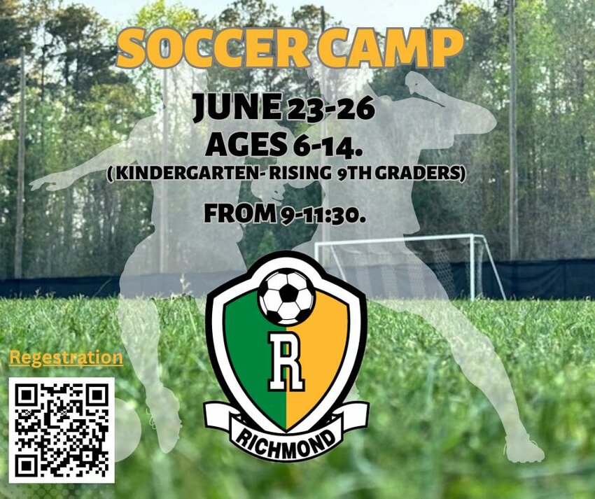 Soccer camp at RSHS will be held from June 23-26.