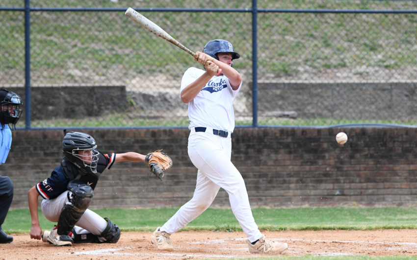 Jackson Parsons connects on an RBI groundout to give Hamlet a 1-0 lead in the second inning Saturday.