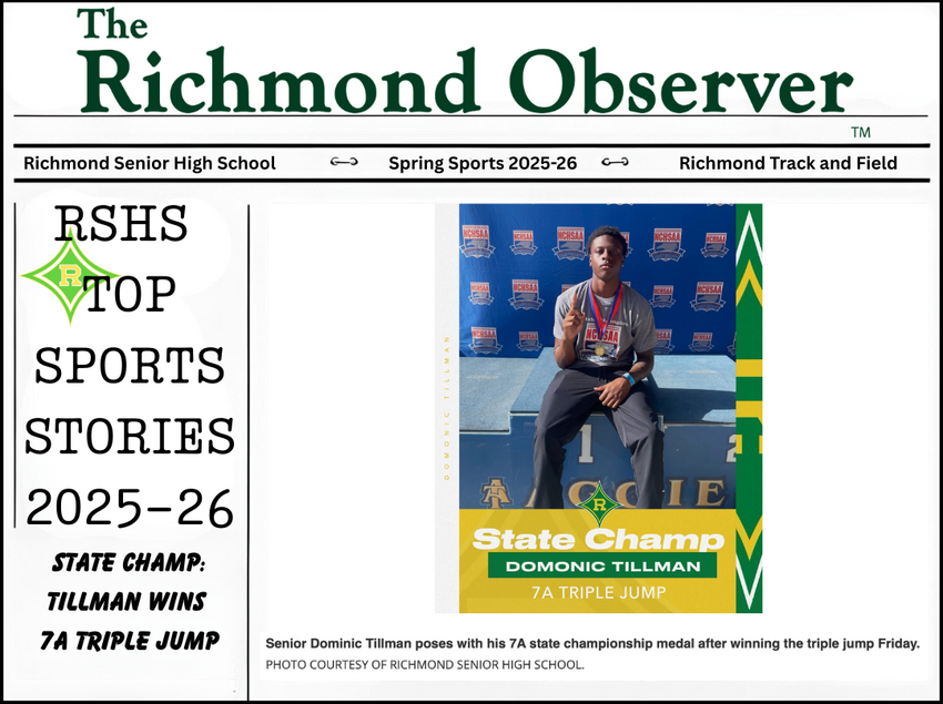 top sports stories TOP SPORTS STORIES: Tillman crowned 7A triple jump state champ ROCKINGHAM — It’s hard to argue...