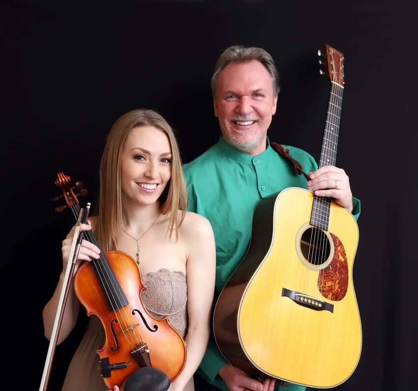 Award winning American bluegrass musicians Mark and Maggie O’Connor.