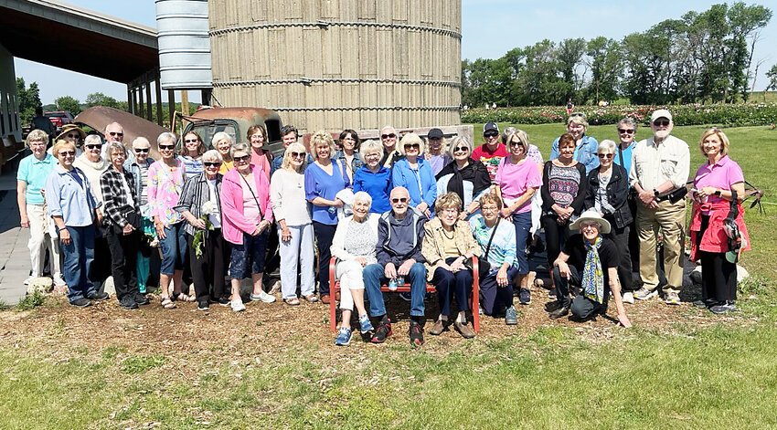 The Young at Heart group at Silo Ridge Peony Farm.