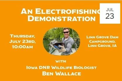 Buena Vista County Conservation events: Electrofishing and Nature on Canvas
