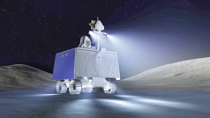 An artist&rsquo;s concept of the completed design of NASA&rsquo;s VIPER, or Volatiles Investigating Polar Exploration Rover. VIPER will get a close-up view of the location and concentration of ice and other resources at the Moon&rsquo;s South Pole, bringing us a significant step closer to NASA&rsquo;s ultimate goal of a long-term presence on the Moon &ndash; making it possible to eventually explore Mars and beyond. NASA/Daniel Rutter