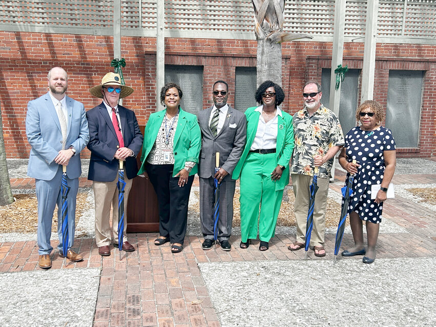 L to R: Honorable Ceth Utsey, Mayor Bill Young, Walterboro Clinic Director Andrea Miley, County Councilman Phillip Taylor, Executive Director Angie Salley, Interim Board Member Henry Hiott, and Board Member Genora Kennedy