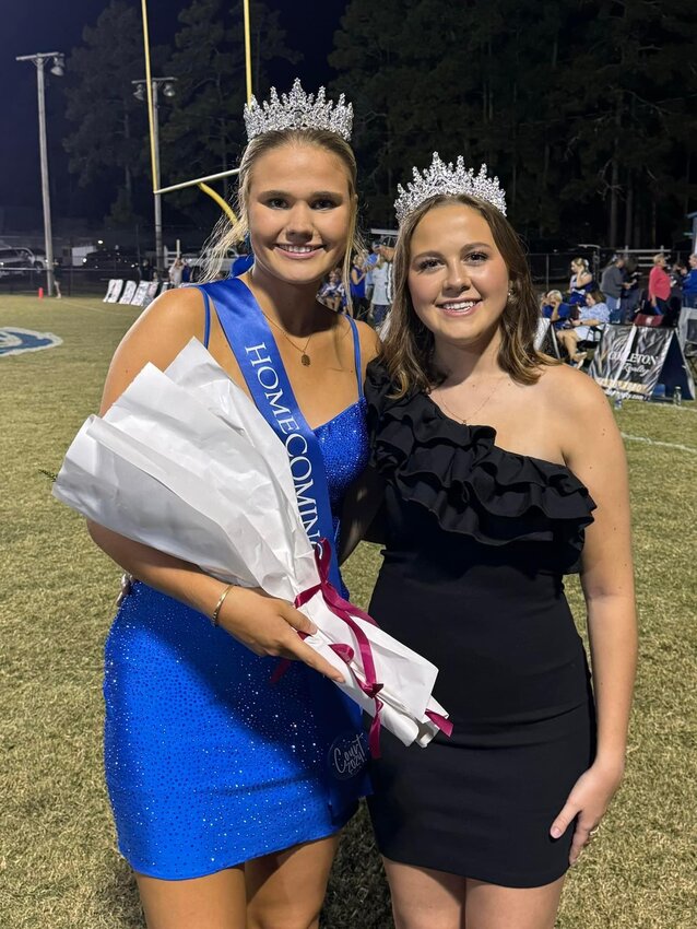 Congratulations to our 2024 Homecoming Queen, Anne Hatcher White with 2023 Homecoming Queen, Olivia Sumner!