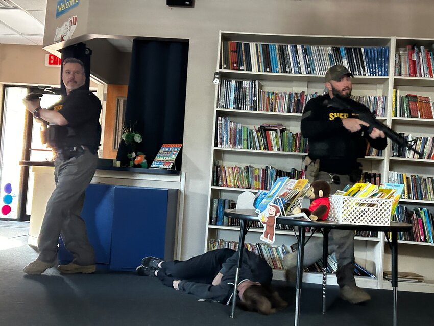 CCSO deputies participating in an &ldquo;active shooter&rdquo; training exercise