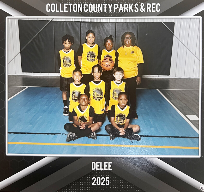 Back row L to R:  Jamiir Koger, Cheyenne Cobbs, Sa&rsquo;mya Peppers, Coach DeLee  Middle Row L to R:  Teadyn Stephens, Isaiah Clyton, Braxton Beach  Bottom Row L to R:  Rashaan Donaldson, Ja&rsquo;Couri Mitchell