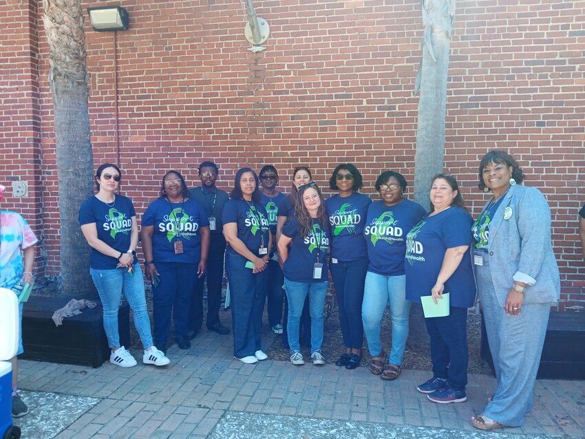 Coastal Empire Community Mental Health Center Members:  Catherine Sanders, Student Intern, Yvone Lightsey, Anna Harrison, Maureen Holmes, Touray Beaton, Andrea R. Miley Clinic Director, Dr. Britany Sauerborn, Alkesha Williamson, Rashonda Boneparte, Melissa Hall, and Angie Salley, Executive Director