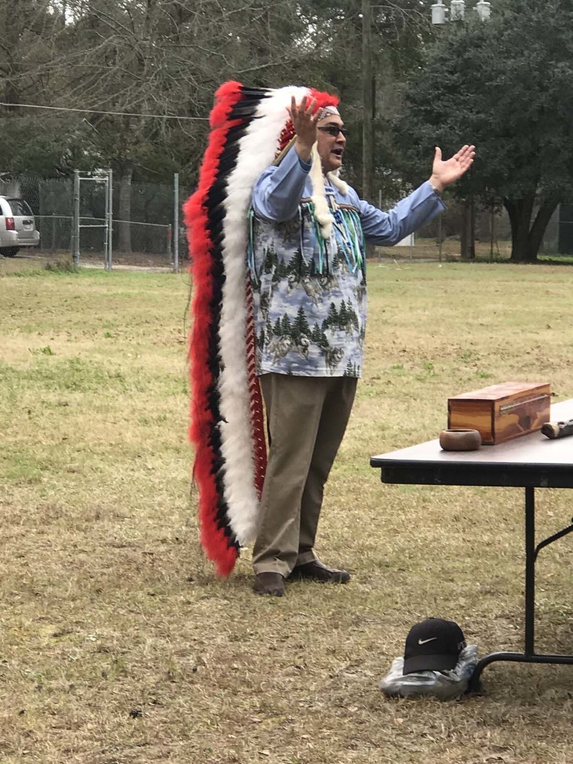 Dr. John Creel was inaugurated and officially accepted duties as Chief of the Edisto Natchez-Kusso Native American tribe.