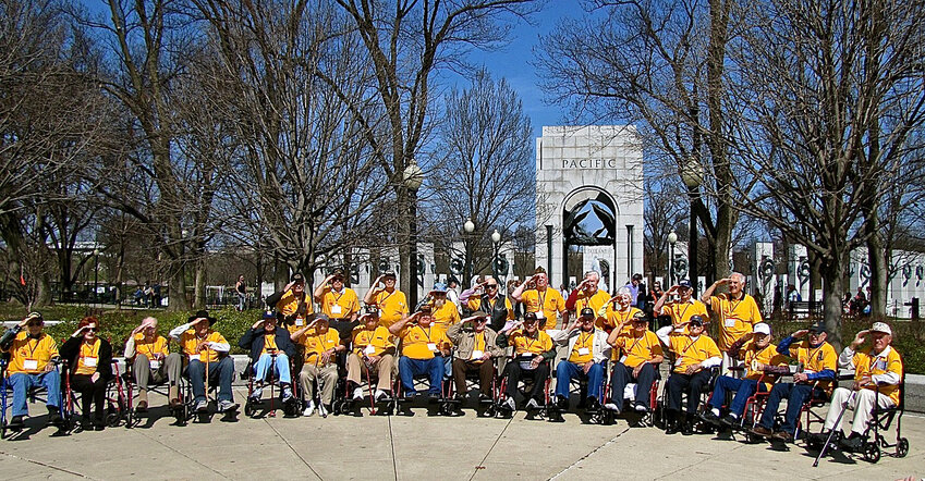 Honor Flight Arizona veterans pay their respects on a recent trip to Washington D.C.