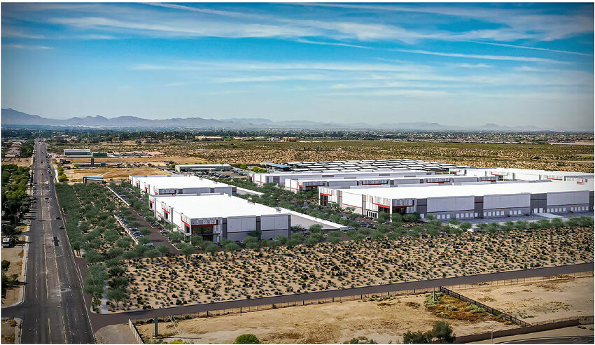 This artist rendering shows an aerial view of the upcoming The Base, in Glendale.