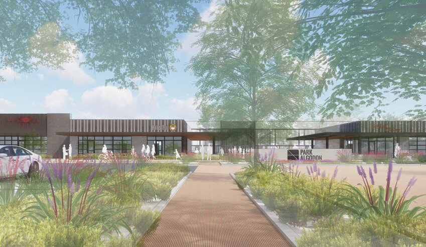 This rendering depicts how Park Algodon in Phoenix will look in 2025.