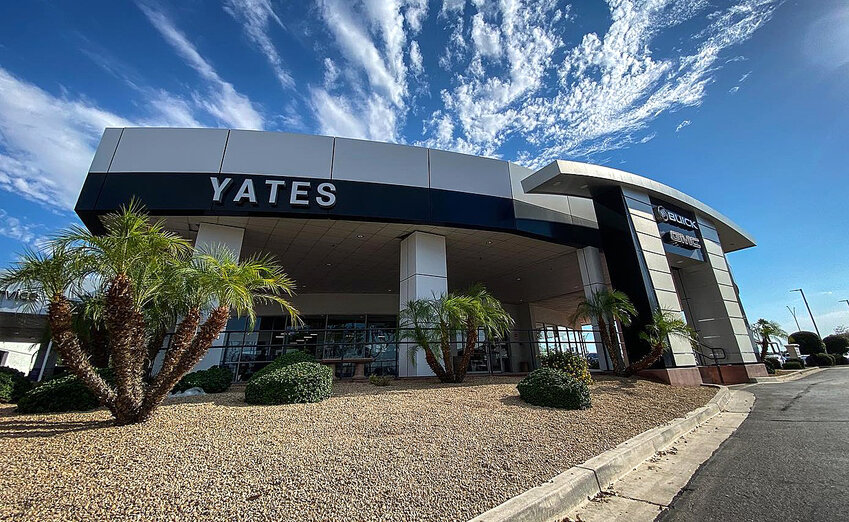 Yates Buick GMC is located at 13845 W. Test Drive, in Goodyear.