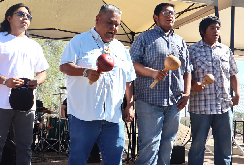 The Keli Akimel Gila River Traditional Singers perform at a previous gathering.