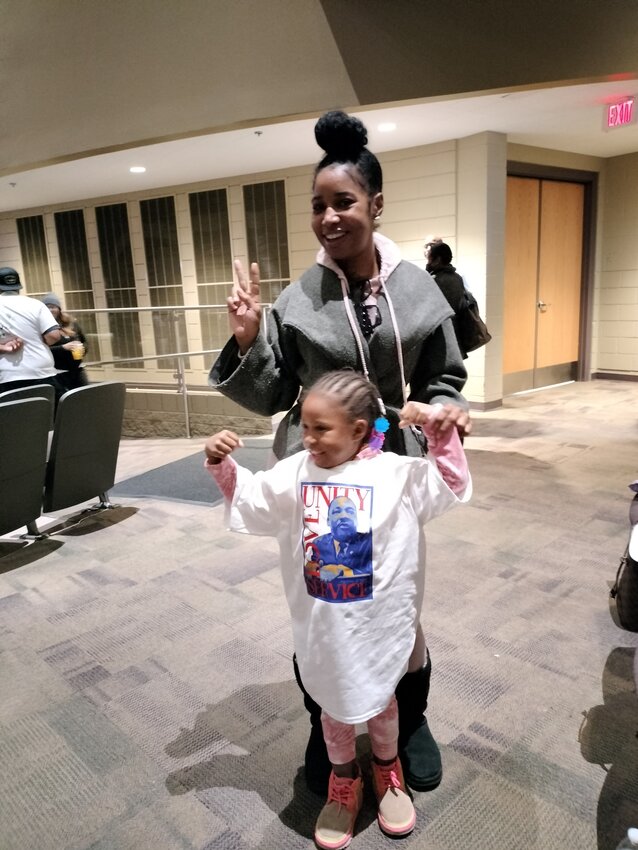 Mariah Marsett, of Surprise, attends the eighth annual Dr. Martin Luther King Jr. Day of Celebration & Service with her daughter, Masada Gak, 4. on Jan. 13 at The Vista Center for the Arts.