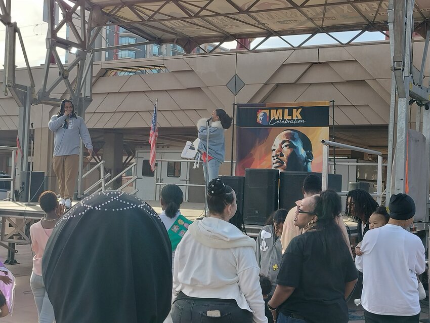 Martin Luther King Jr. Celebration in Phoenix attracted thousands as Darnell Hill (on left of stage) was the master of ceremonies for the event featuring lots of performances, vendors, and more.