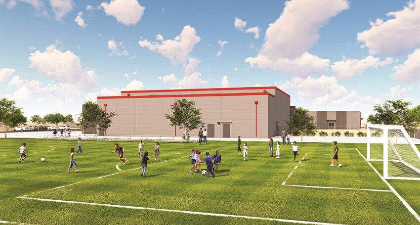 This artist rendering shows the future sports field on campus at the upcoming Sun Valley Academy-Glendale.