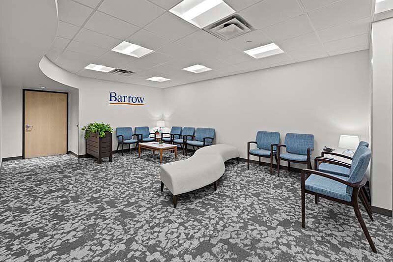 The waiting room at Barrow Brain and Spine’s new office at HonorHealth Sonoran Crossing Medical Center in Phoenix.
