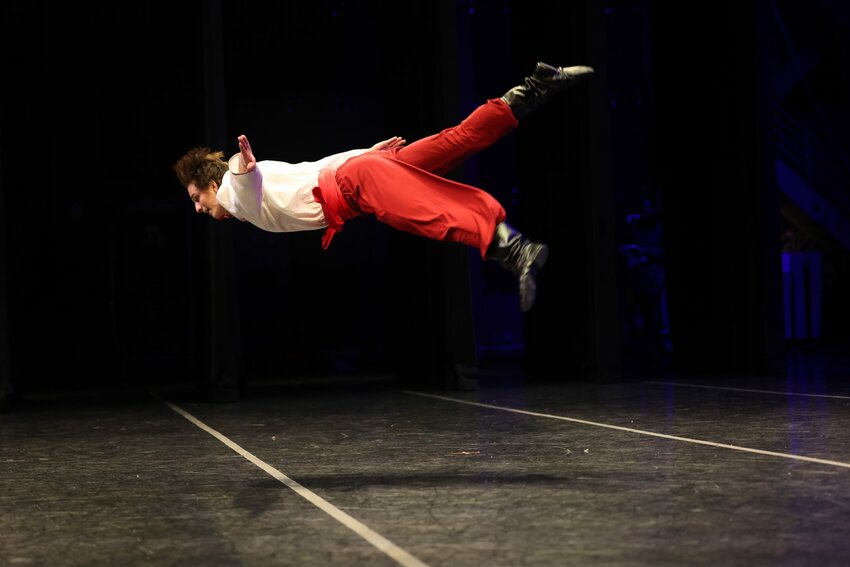 Tyler Cohen, 18, dances at the YGAP competition in Phoenix on Feb. 10, 2024. (Photo by Marnie Jordan/Cronkite News)