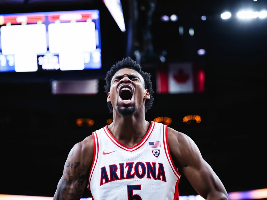 Arizona freshman guard KJ Lewis is among the Wildcats excited to begin NCAA Tournament play. The team opens play against Long Beach State Thursday in Salt Lake City. (Cronkite News/Dominic Contini)