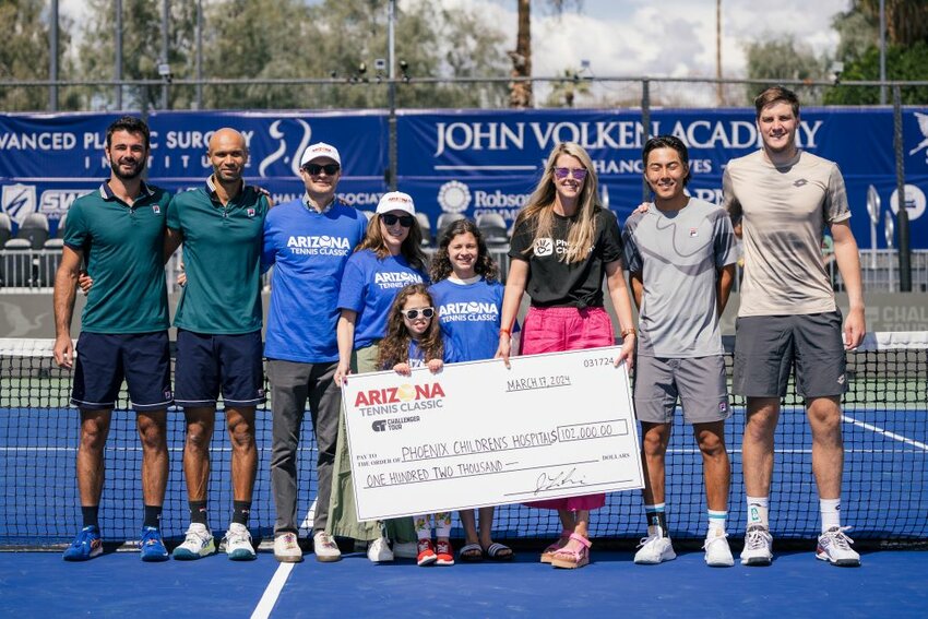 The Arizona Tennis Classic donated $102,000 to Phoenix Children's Hospital. (Courtesy Arizona Tennis Classic)