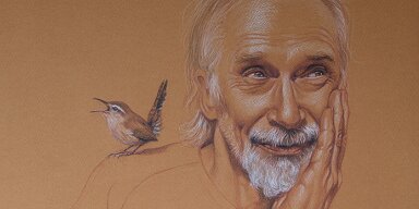 “A Conversation” is colored pencil on toned paper by Mary Allan of Los Angeles, Calif. (Submitted photo)