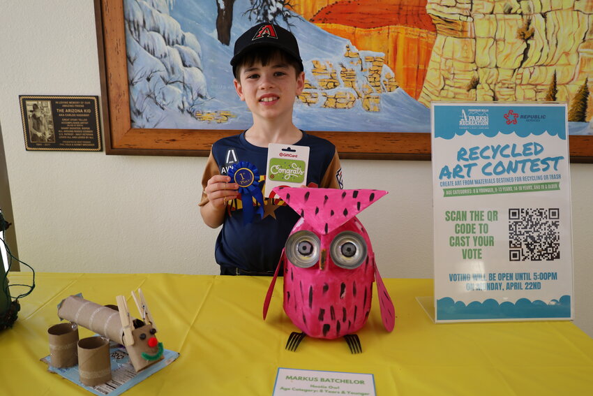Markus Batchelor won first place for his creation of “Hootie the Owl.” (Photo courtesy of Skylar Thomas)
