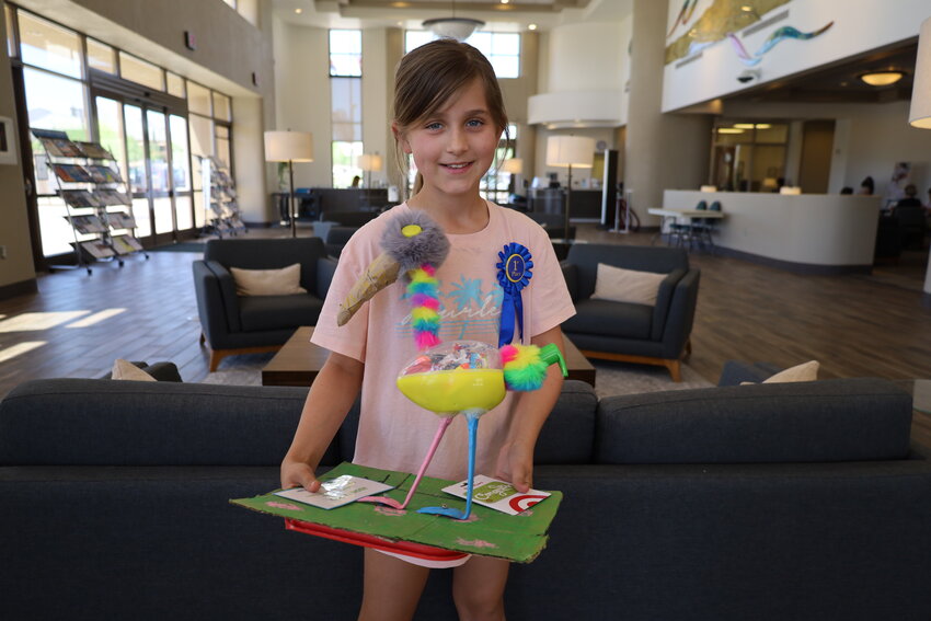 Addie Tasco won first place for her creation of “Colorful Phoenix.” (Photo courtesy of Skylar Thomas)