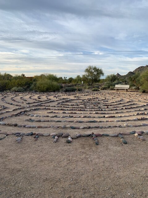 The labyrinth at the Franciscan Renewal Center in Phoenix is one of Dyer’s favorite labyrinths. (Photo courtesy of Beth Dyer)