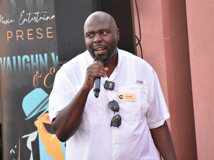 Chandler Vice Mayor O.D. Harris speaks at Chandler’s Juneteenth event earlier this month.