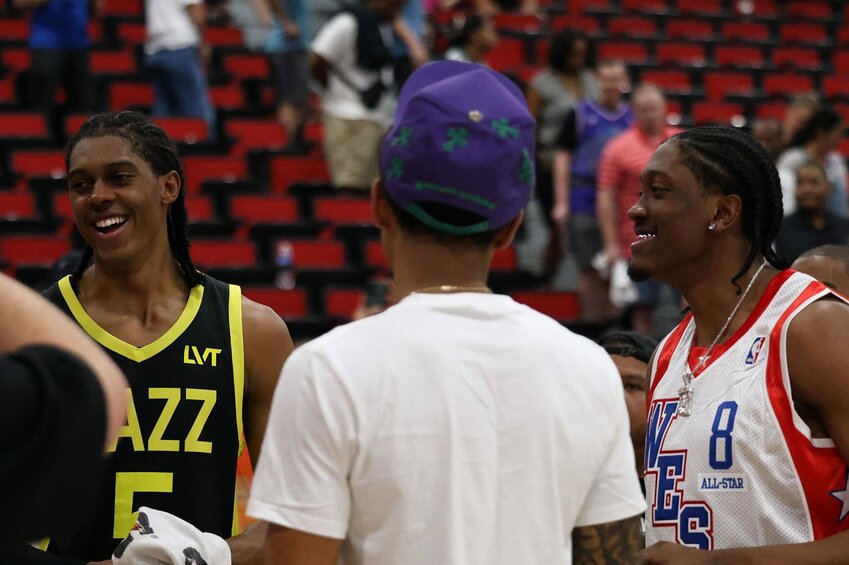 Oklahoma City Thunder forward Jalen Williams, right, says he’s looking forward to playing against his brother, Cody, in the NBA. (Cronkite News/Joshua Heron)