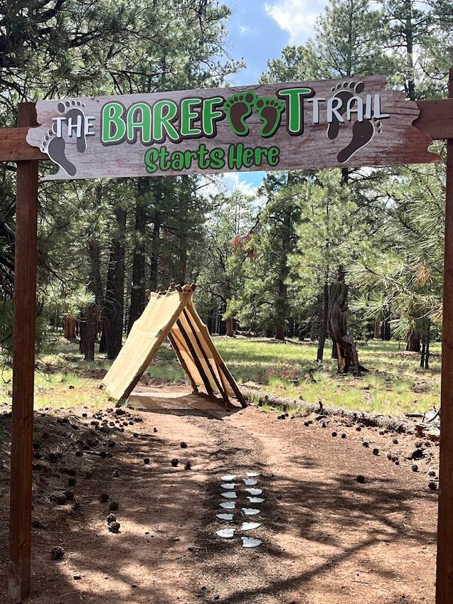 The opening of the new Barefoot Trail in Flagstaff is shown.