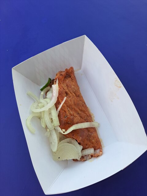 This "keto" soft taco was among the many relatively unique items sold at the 12th annual Rockin’ Taco Fest Sept. 14 at A.J. Chandler Park.
