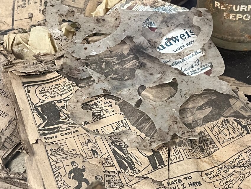 In late 2019, the city of Phoenix Public Works Department acquired these landfill samples during renovations of the parking lot Cave Creek Golf Course. The golf course sits atop a landfill that was active from the 1950s to the 1970s. Newspapers found within the samples date back to March 12, 1973, which indicates these materials were likely buried around this time. After 46 years in the landfill, the materials show little signs of decomposition due to a lack of oxygen underground. (Special to Independent Newsmedia/Madison Kaminski)