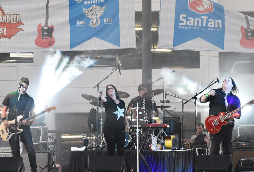 There was plenty of entertainment at the Santan Brewing Oktoberfest, held Sept. 28 at A.J. Chandler Park in Downtown Chandler. Members of the band Rock Lobster played many rock hits, including The Outfield’s “Your Love.” 