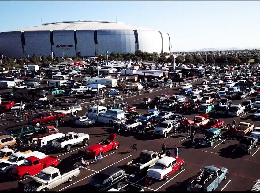 Car and truck enthusiasts packed State Farm Stadium in the 2023 event in Glendale.