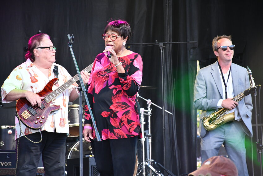 Francine Reed performs at a Goodyear music festival. 