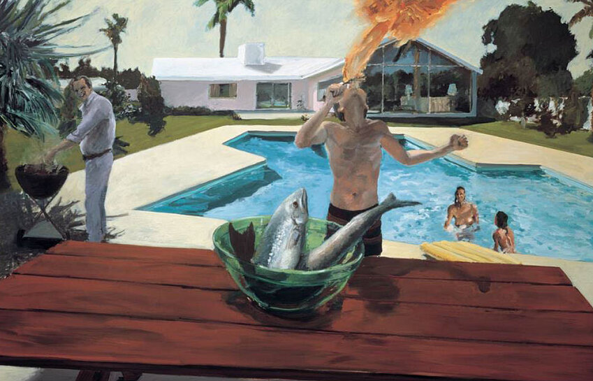 Eric Fischl, “Barbeque,” 1982. Oil on canvas. Steve Martin and Anne Stringfield.