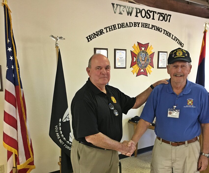 Marine Military Academy presents to local VFW Fountain Hills Times