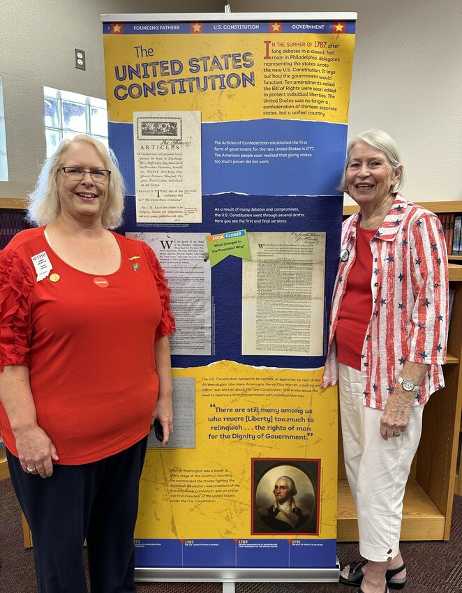 Sun City DAR Agua Fria Daughters Jane Beatty and Lynn Conner interacted with the students by discussing the forming of the United States Constitution and the Bill of Rights&rsquo; 10 amendments to protect individual liberties.