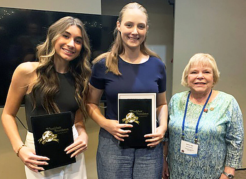 The Peoria North Rotary Club recognized two students from Mountain Ridge High School as Students of the Month. From left, Liesa Shepherd (September), Isabella Perry (October), and PNRC Youth Chair Darlene Eger. Paige Keaton, August student of the month, was unable to attend.