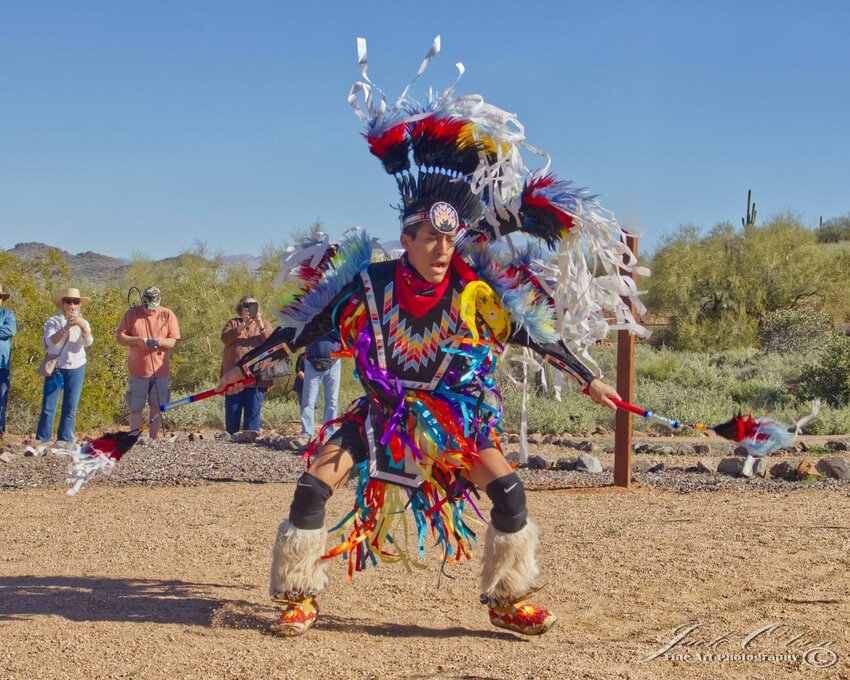 A participant at the Native American Art Festival.