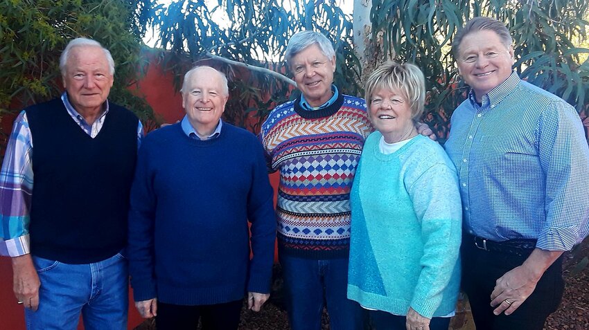 The Sonoran Arts League's new executive board includes, from left, Mel Brook, vice president; David Court, president; Patrick O'Grady, immediate past president; Carole Perry, secretary; and David Shields, treasurer.