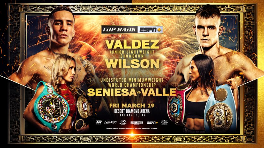 Desert Diamond Arena in Glendale will play host to a double main event boxing card on Friday, March 29.