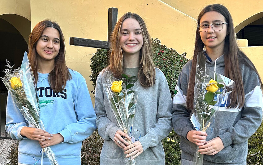 Sonya Colattur, Monica Nitu and Annabel Ohman on Xavier College Preparatory have been named candidates for the U.S. Presidential Scholars Program.