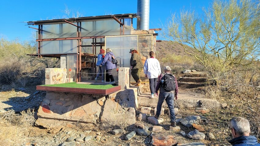 Visitors on the tour have the opportunity to experience a selection of the shelters, including Treehouse, The Loft, INcognITo and more. While on the tour, guests can walk through the spaces, imagining what life for the apprentices was like at Taliesin West.