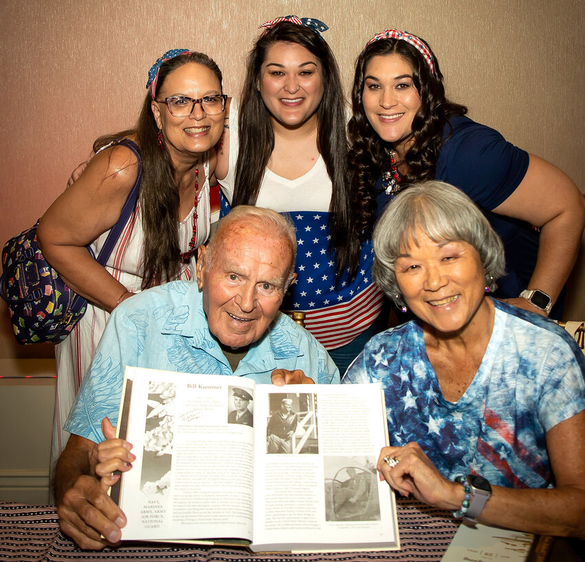 Pictured are World War I and Korean War veteran Bill Kummer and family.