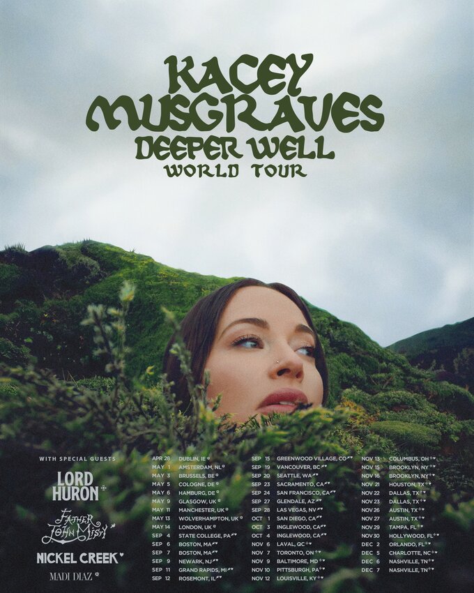 Counrty music star Kacey Musgraves recently announced her &quot;A Deeper Well&quot; tour, including a show at Desert Diamond Arena in Glendale