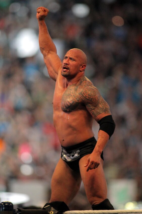Dwyane 'The Rock' Johnson celebrates after defeating John Cena at WrestleMania XXVIII in Sun Life Stadium on April 1, 2012 in Miami, Florida. Johnson claimed Phoenix is the top city for both cocaine and meth use during a March 1 Glendale show.